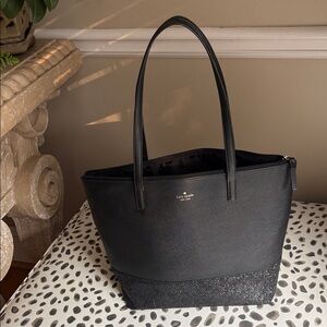 Kate Spade Black and Glitter Tote